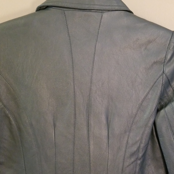 Leather blazer - NWOT - Picture 3 of 5